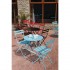 Chaises de terrasse en acier Bolero bleu turquoise