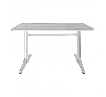Table rectangulaire en inox 1.20 mètres à 2 pieds Table rectangulaire en inox 1.20 mètres à 2 pieds