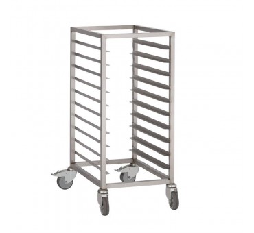 Chariot à glissières inox Gastro M 600x400mm 10 niveaux Chariot à glissières inox Gastro M 600x400mm 10 niveaux