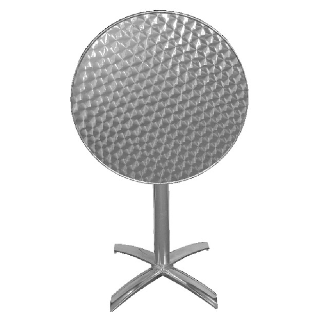 Table de bistro à plateau basculant rond en inox ø 600 mm