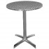 Table de bistro à plateau basculant rond en inox ø 600 mm