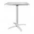 Table de bistro à plateau basculant carré en inox ø 600 mm