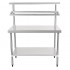Table inox de préparation avec étagères bacs gastro 1200 ou 1800