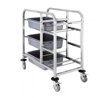 Chariot de cantine en acier inoxydable Vogue Chariot de cantine en acier inoxydable Vogue