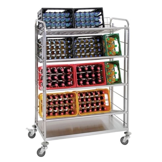 Chariot de transport de boissons en inox Bartscher