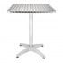 Table de bistro carrée tout aluminium