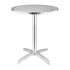 Table de bistro à plateau basculant rond en inox ø 600 mm