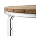 Table en frêne et en aluminium empilable ronde 600mm Bolero