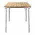Table en frêne et en aluminium empilable carré 700mm Bolero
