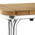 Table en frêne et en aluminium empilable carré 700mm Bolero