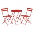 Chaises de terrasse en acier Bolero rouges Lot de 2