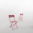 Chaises de terrasse en acier Bolero rouges Lot de 2