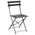 Chaises de terrasse en acier Bolero noires Lot de 2