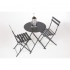 Chaises de terrasse en acier Bolero noires Lot de 2