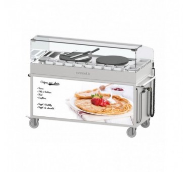 Chariot à crêpières double 40 encastrées Chariot à crêpières double 40 encastrées