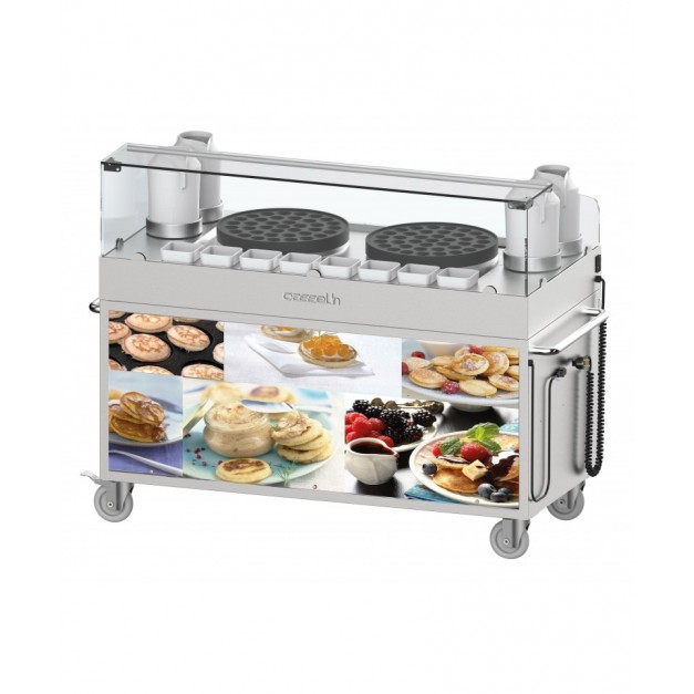 Chariot à poffertjes double