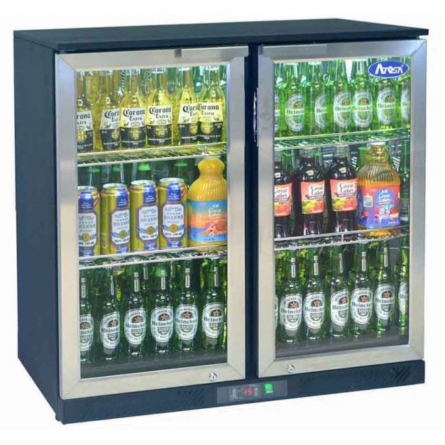 ARRIERE BAR 2 PORTES BATTANTES INOX