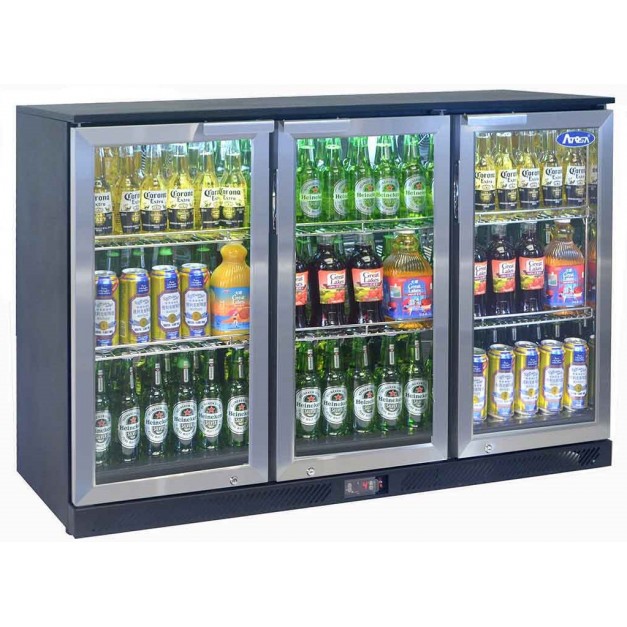 ARRIERE BAR 3 PORTES BATTANTES INOX