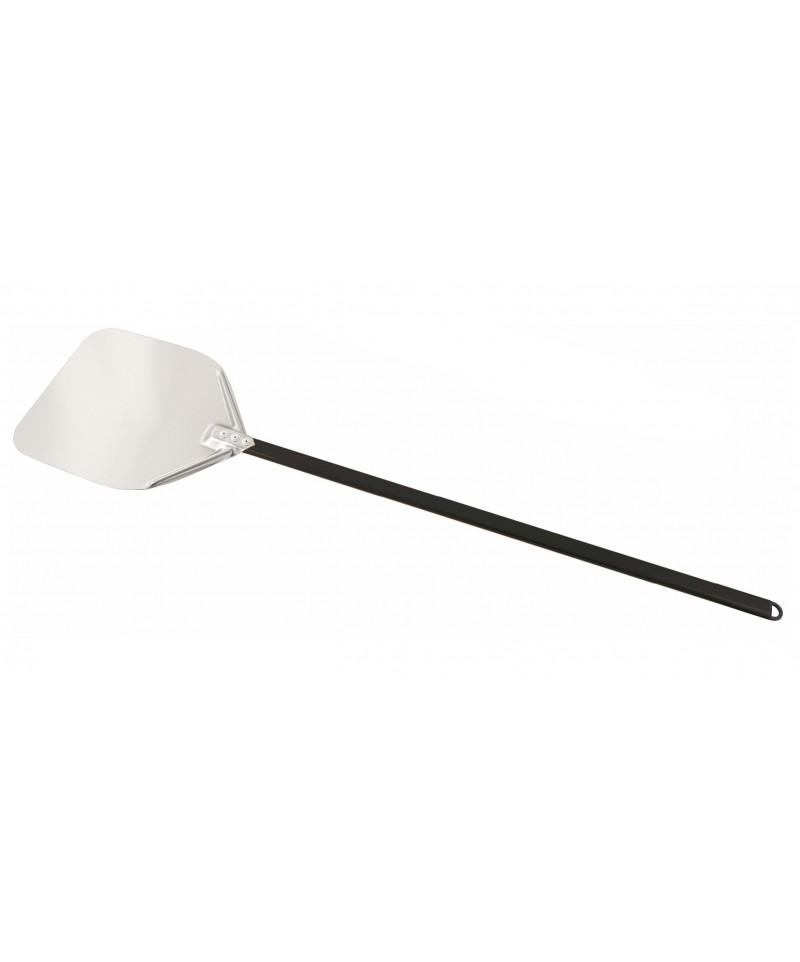 Pelle à Pizza En Acier Inoxydable Perforée - 40 X 35 Cm - Avec Poignée Confort Et Bracelet Cuir - Idéale Pour Four - 4