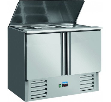 Saladette de préparation 2 portes inox S900 Saladette de préparation 2 portes inox S900