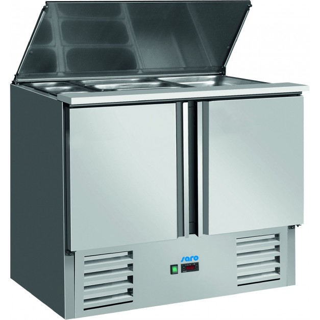 Saladette de préparation 2 portes inox S900
