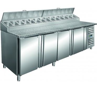 Tour à pizza 4P avec saladette modèle SH 2500 Tour à pizza 4P avec saladette modèle SH 2500