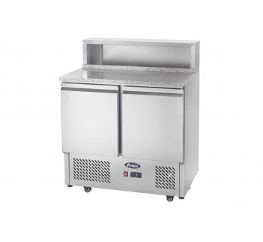 MEUBLE A PIZZAS COMPACT DESSUS INOX 2 PORTES MEUBLE A PIZZAS COMPACT DESSUS INOX 2 PORTES