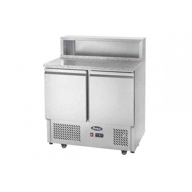 MEUBLE A PIZZAS COMPACT DESSUS INOX 2 PORTES
