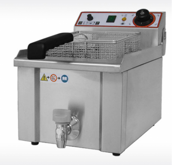 Friteuse Professionnelle 13L Avec Vidange - Grande Capacité Pour Restaurant Ou Usage Intensif
