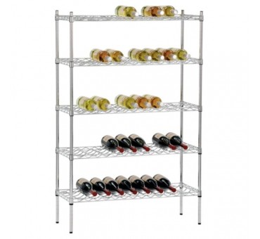 Boutellier chromé 100 à 130 bouteilles inox barstcher Boutellier chromé 100 à 130 bouteilles inox barstcher