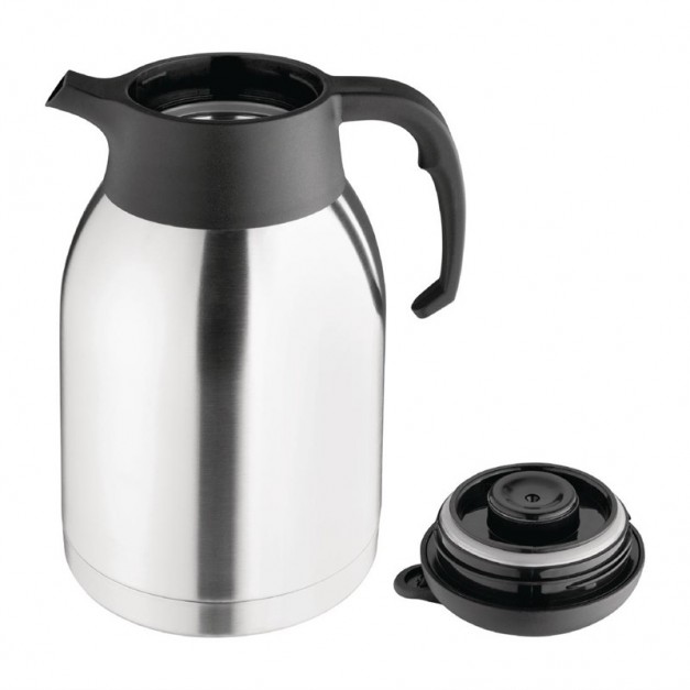 Pichet Isotherme Inox Louis Tellier 2L - Pour Boissons Chaudes/froides, Conservation Longue Durée (Ø21,5x18cm)