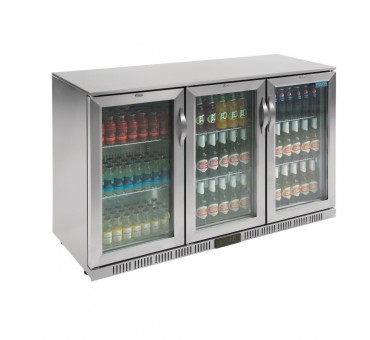 Arrière-bar trois portes pivotantes Polar Série G inox 330L Arrière-bar trois portes pivotantes Polar Série G inox 330L