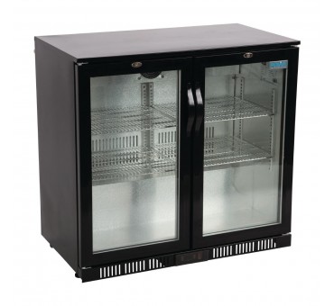 Arrière-bar deux portes pivotantes Polar Série G noir 198L Arrière-bar deux portes pivotantes Polar Série G noir 198L