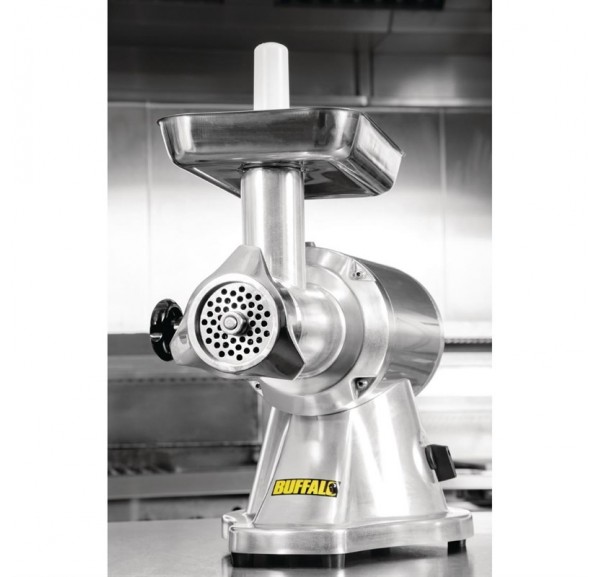 Hachoir à Viande Buffalo 800W Professionnel - Débit 250 Kg/h, Acier Inoxydable, 3 Disques Inclus - 8