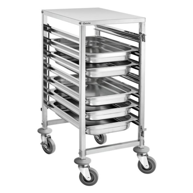 Echelle gastronorme 7 niveaux inox avec plan de travail Bartscher