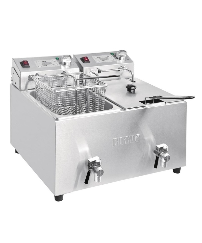 Friteuse induction double bac 2 x 8L