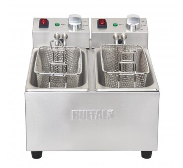 Friteuse professionnelle 2 x 3 litres inox buffalo Friteuse professionnelle 2 x 3 litres inox buffalo