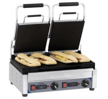 Grill panini électrique professionnel Double Premium Rainurée-Rainurée Casselin Grill panini électrique professionnel Double Premium Rainurée-Rainurée Casselin
