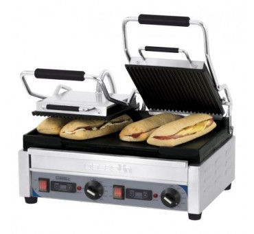 Grill panini électrique professionnel Double Premium Rainurée-Lisse Casselin Grill panini électrique professionnel Double Premium Rainurée-Lisse Casselin