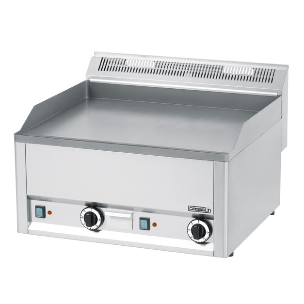 Snacker électrique professionnel avec plaque en fonte de 60 cm lisse Casselin