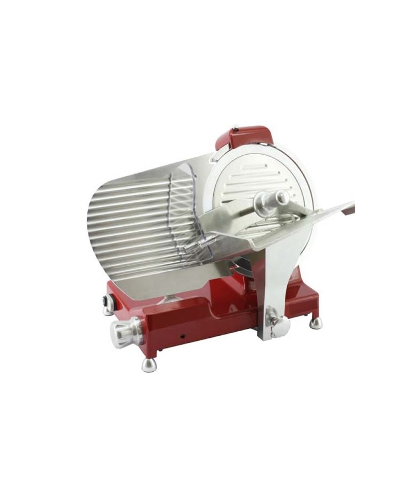 Trancheuse à Jambon Familiale Casselin - Lame 195 Mm, Coupe 0,2-12 Mm, Puissance 150W - Aluminium Anodisé, Système Courroie, Pierre à Aiguiser Incluse - 9