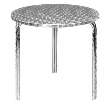 Table de bistro en inox empilable ronde Table de bistro en inox empilable ronde