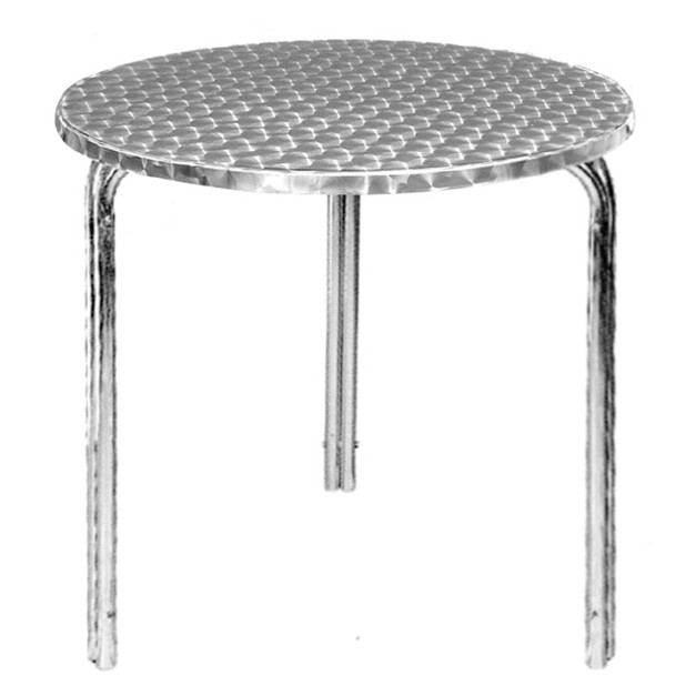 Table de bistro en inox empilable ronde
