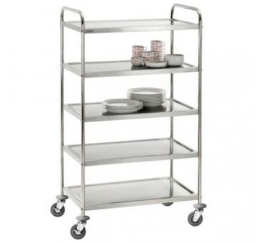 Chariot ou servante de service 5 plateaux inox bartscher Chariot ou servante de service 5 plateaux inox bartscher