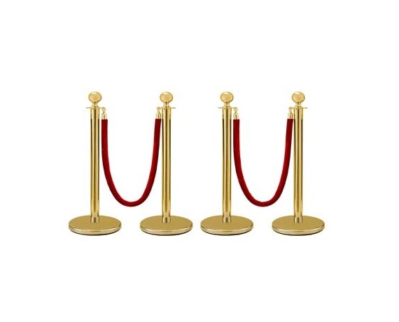 Poteau guide-file professionnel | Barrière à sangle, gestion de file CHR