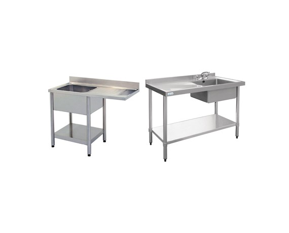 Plonges & éviers inox professionnels CHR | 1 bac, 2 bacs, égouttoir