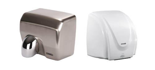 Sèche-mains électrique professionnel | Mural, automatique, inox CHR