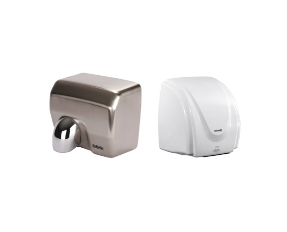 Sèche-mains électrique professionnel | Mural, automatique, inox CHR