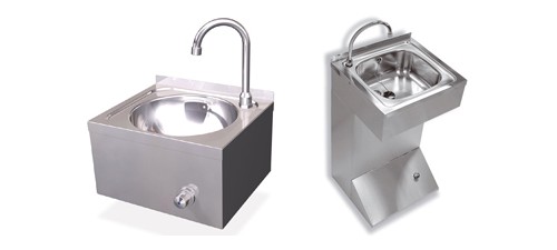 Lave-mains inox professionnel | Commande genou, fémorale, automatique CHR