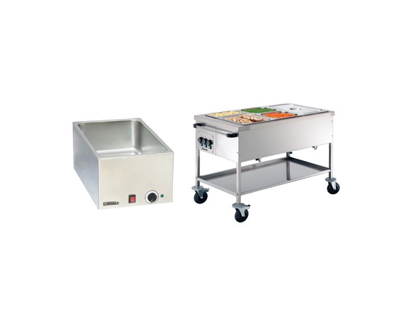 Bain-marie électrique de table professionnel | GN 1/1, 2 GN 1/2, 3 GN 1/3